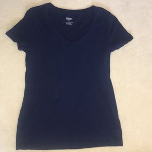navy blue v neck shirt